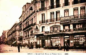 Oran - Place Villebois-Mareuil - Grand Cafe Riche - 1945